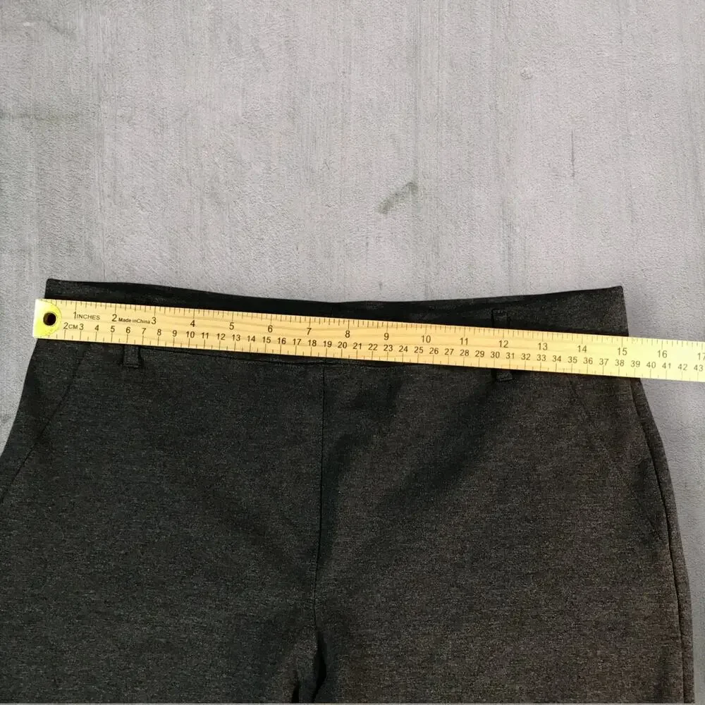 Quince Ponte Slim Pants Women Tall M Charcoal Gray Stretch Work Trousers Office
